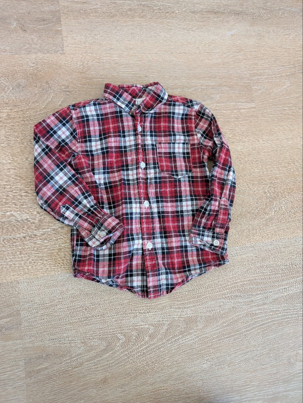 ✨4 for 12 Koala Kids Red Plaid Button Down Shirt Toddler Boys Size 2T
